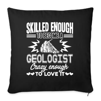 Geologist Love Being A Geologist - Sofa pillowcase 17,3'' x 17,3'' (45 x 45 cm) - black - Front
