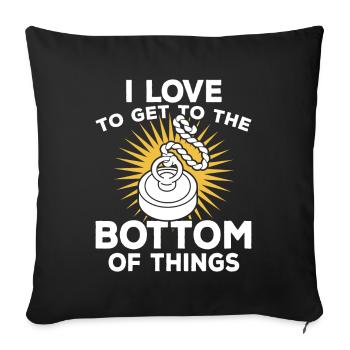 Magnet Fishing - Sofa pillowcase 17,3'' x 17,3'' (45 x 45 cm) - black - Front