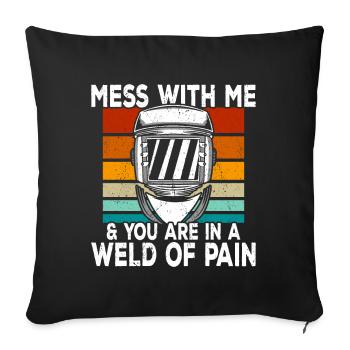 Welder Welding Welders - Sofa pillowcase 17,3'' x 17,3'' (45 x 45 cm) - black - Front