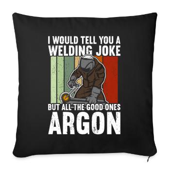 Welding Welders Welder - Sofa pillowcase 17,3'' x 17,3'' (45 x 45 cm) - black - Front