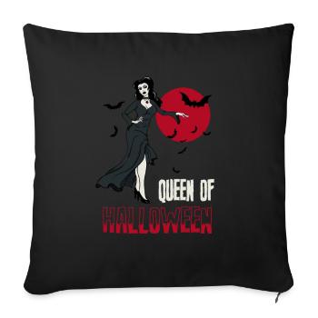 Halloween Queen Gothic Pin Up Vampire Woman - Sofa pillowcase 17,3'' x 17,3'' (45 x 45 cm) - black - Front
