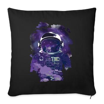 Voie lactée Astronaute Astronomie Galaxy Stars - Housse de coussin décorative 45 x 45 cm - noir - Devant