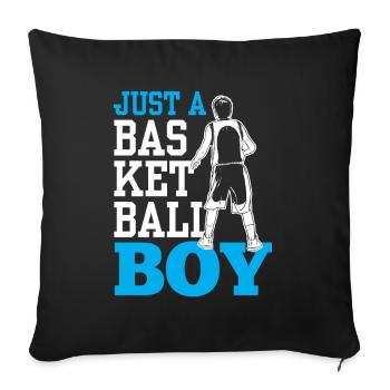 Only one basketball young basketball player team - Sofa pillowcase 17,3'' x 17,3'' (45 x 45 cm) - black - Front