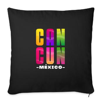 Mexique Cancun Mexicain Cadeau mexicain - Housse de coussin décorative 45 x 45 cm - noir - Devant