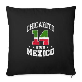 Mexico - Sofa pillowcase 17,3'' x 17,3'' (45 x 45 cm) - black - Front