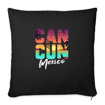 Mexique Cancun Mexicain Cadeau mexicain - Housse de coussin décorative 45 x 45 cm - noir - Devant