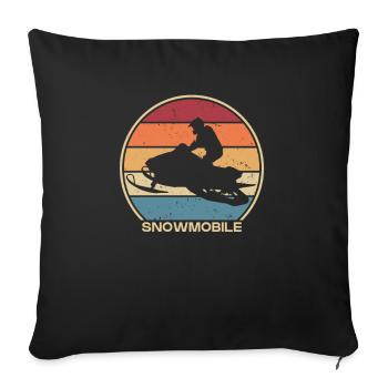 Snowmobile Schneemotorrad Snowmobile Fahrer - Sofakissenbezug 45 x 45 cm - Schwarz - Vorne