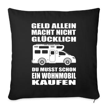 Wohnmobil - Sofakissenbezug 45 x 45 cm - Schwarz - Vorne