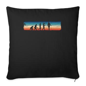 Retro Skipping Rope Evolution - Funny - Sofa pillowcase 17,3'' x 17,3'' (45 x 45 cm) - black - Front