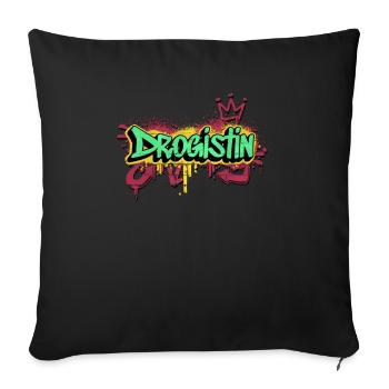 Apotheker Graffiti-Art Drogistin - Sofakissenbezug 45 x 45 cm - Schwarz - Vorne