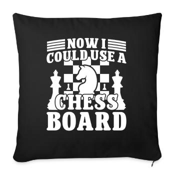 Now i could use a Chess Board - Sofa pillowcase 17,3'' x 17,3'' (45 x 45 cm) - black - Front