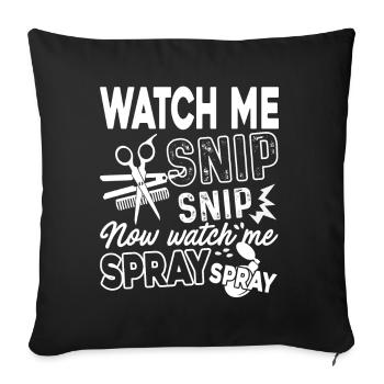 Hair Stylist Watch Hair Stylist Snip - Sofa pillowcase 17,3'' x 17,3'' (45 x 45 cm) - black - Front