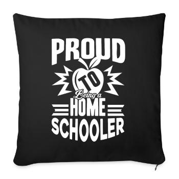 Homeschool Proud To Be A Homeschooler - Sofa pillowcase 17,3'' x 17,3'' (45 x 45 cm) - black - Front