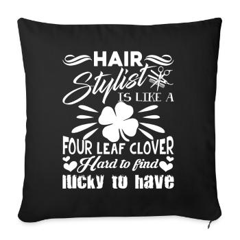 Hair Stylist Proud Hair Stylist - Sofa pillowcase 17,3'' x 17,3'' (45 x 45 cm) - black - Front
