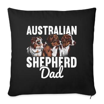 Berger australien - Housse de coussin décorative 45 x 45 cm - noir - Devant