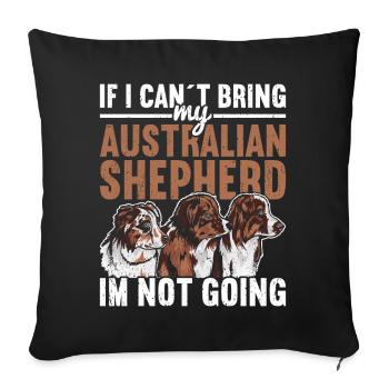Berger australien - Housse de coussin décorative 45 x 45 cm - noir - Devant