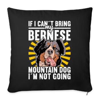 Berner Sennenhund - Sofakissenbezug 45 x 45 cm - Schwarz - Vorne