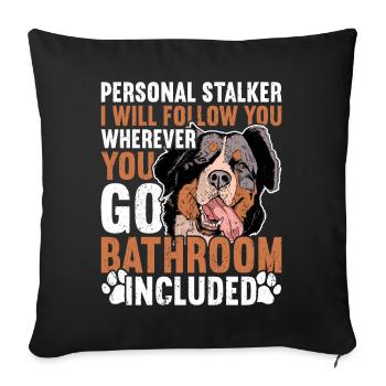 Berner Sennenhund - Sofakissenbezug 45 x 45 cm - Schwarz - Vorne