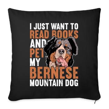 Berner Sennenhund - Sofakissenbezug 45 x 45 cm - Schwarz - Vorne