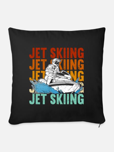 Jetski Jetski - Sofakissenbezug 45 x 45 cm - Schwarz