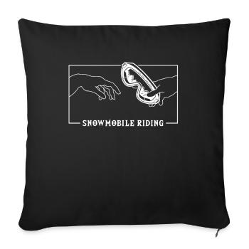 Michelangelo Création d’Adam Snowmobile Driver - Housse de coussin décorative 45 x 45 cm - noir - Devant