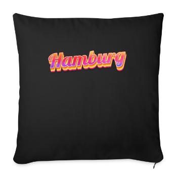 Hamburgerin Hamburger Hamburg - Sofakissenbezug 45 x 45 cm - Schwarz - Vorne