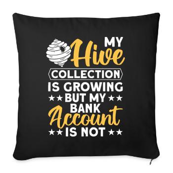 Beekeepers Bees Honey bees Beekeeping - Sofa pillowcase 17,3'' x 17,3'' (45 x 45 cm) - black - Front