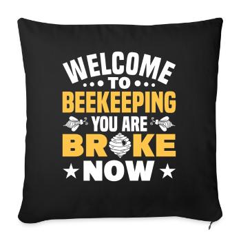 Beekeepers Bees Honey bees Beekeeping - Sofa pillowcase 17,3'' x 17,3'' (45 x 45 cm) - black - Front