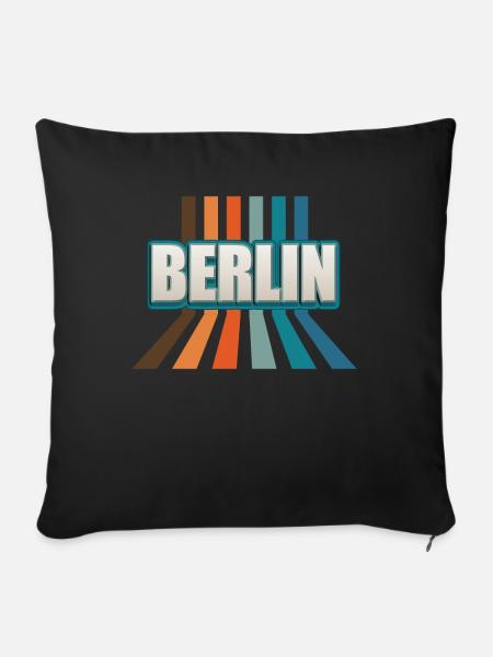 Berlin Berlinerin Berliner Stadt Berlin - Pudebetræk 45 x 45 cm - sort