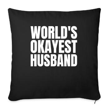 Le mari le plus correct du monde Homme drôle - Housse de coussin décorative 45 x 45 cm - noir - Devant