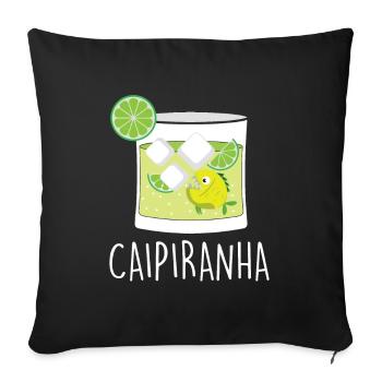 Caipirinha Cocktail Piranha Caipirinha - Sofa pillowcase 17,3'' x 17,3'' (45 x 45 cm) - black - Front