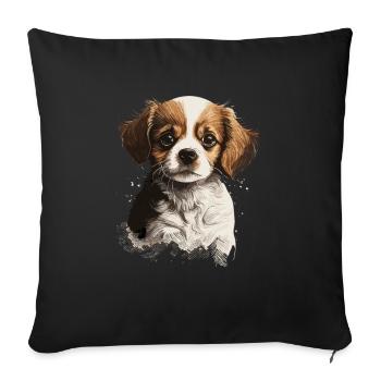 Cute Dog Pet - Sofa pillowcase 17,3'' x 17,3'' (45 x 45 cm) - black - Front