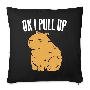 Ok I Pull Up - Sofakissenbezug 45 x 45 cm - Schwarz - Vorne