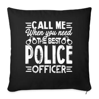 Police Officer Best Police Officer - Sofa pillowcase 17,3'' x 17,3'' (45 x 45 cm) - black - Front