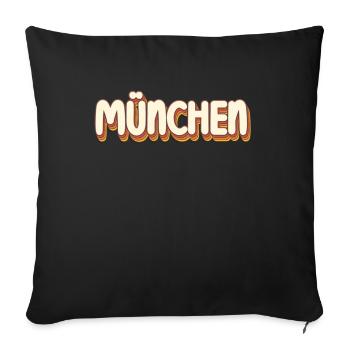 Munich Munich Munich - Housse de coussin décorative 45 x 45 cm - noir - Devant