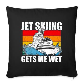 Jet Ski Jet Skiing - Sofa pillowcase 17,3'' x 17,3'' (45 x 45 cm) - black - Front