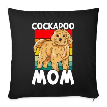 Cockapoo Hund - Sofakissenbezug 45 x 45 cm - Schwarz - Vorne