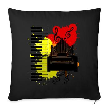 Organ Organ Player Saying Organist - Sofa pillowcase 17,3'' x 17,3'' (45 x 45 cm) - black - Front