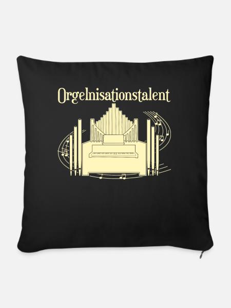 Orgel Orgelspieler Organisten Organist - Sofakissenbezug 45 x 45 cm - Schwarz