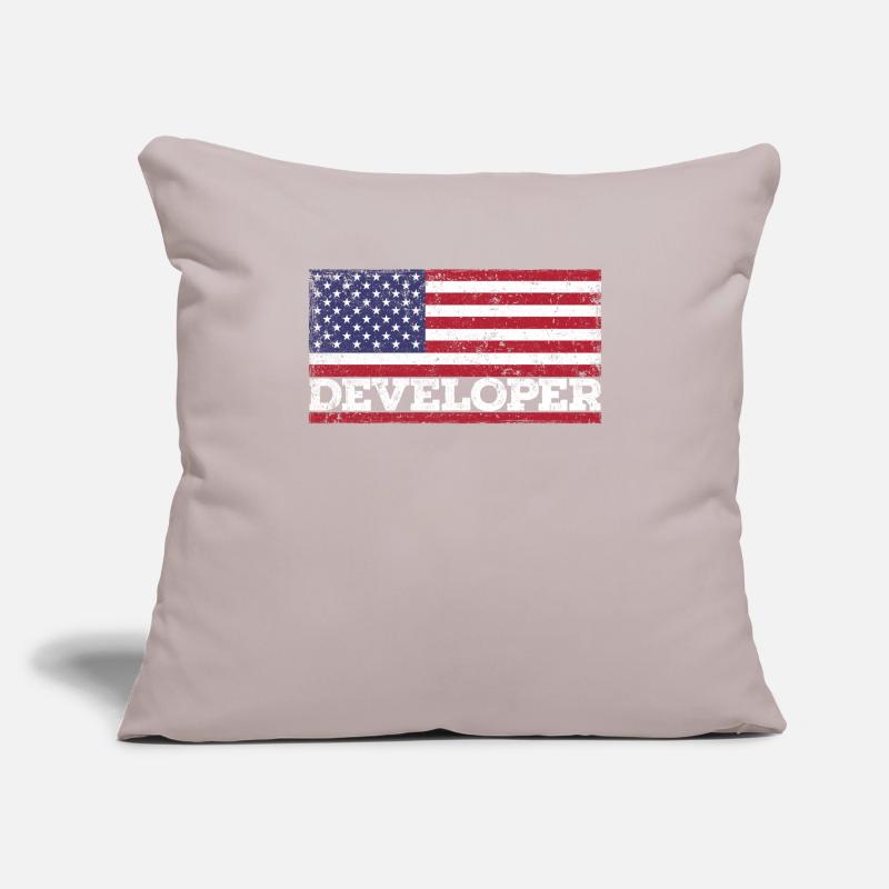 USA Flag Developer America Developer Sofa pillowcase 17,3'' x 17,3'' (45 x 45 cm)