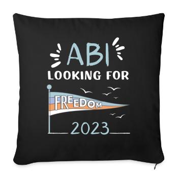 ABI looking for freedom - Sofakissenbezug 45 x 45 cm - Schwarz - Vorne