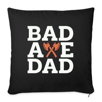 Axe Throwing Bad Axe Dad Hatchet Thrower Bullseye - Sofa pillowcase 17,3'' x 17,3'' (45 x 45 cm) - black - Front