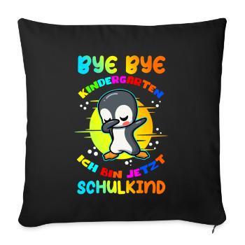 School Enrollment Schoolchildren School Beginners Gift - Sofa pillowcase 17,3'' x 17,3'' (45 x 45 cm) - black - Front