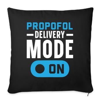 Propofol delivery mode on anesthesia anaesthetist - Sofa pillowcase 17,3'' x 17,3'' (45 x 45 cm) - black - Front
