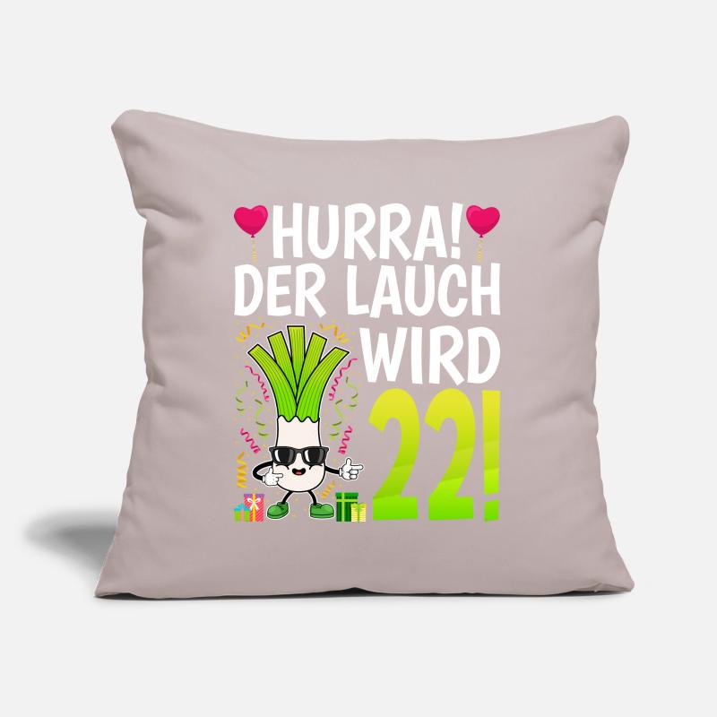 Hurra der Lauch wird 22 Sofakissenbezug 45 x 45 cm