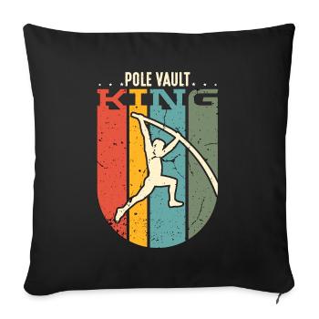 Pole Vault King Pole Jumper Athletics High Jump - Sofakissenbezug 45 x 45 cm - Schwarz - Vorne