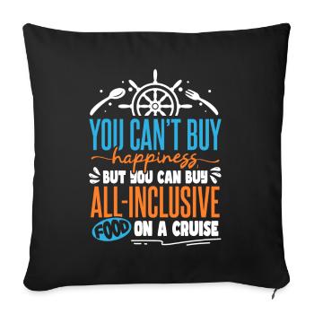 Funny Cruise Ship Cruising Boat Lover - Sofa pillowcase 17,3'' x 17,3'' (45 x 45 cm) - black - Front