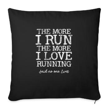 Running Runner Jogging Jogging Runner Gift - Sofa pillowcase 17,3'' x 17,3'' (45 x 45 cm) - black - Front