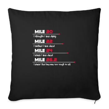 Courir - Housse de coussin décorative 45 x 45 cm - noir - Devant