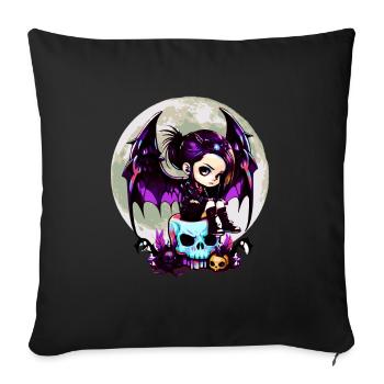 Cute Goth Bat Wing Gothic Grufti - Sofa pillowcase 17,3'' x 17,3'' (45 x 45 cm) - black - Front
